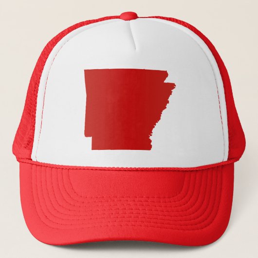 Arkansas Red Snap Back Mesh Trucker Hat Trucker Pet (Voorkant)