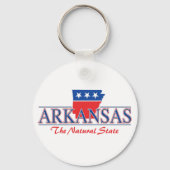 Arkansas Red White & Blue Sleutelhanger (Voorkant)