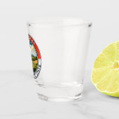 Arkansas Reis Kunst Badge Shot Glas (Rechts)