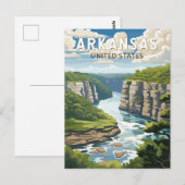 Arkansas Reis Kunst Vintage Briefkaart (Voorkant / Achterkant)