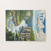 Arkansas Reis Kunst Vintage Legpuzzel (Horizontaal)