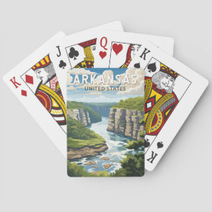 Arkansas Reis Kunst Vintage Pokerkaarten