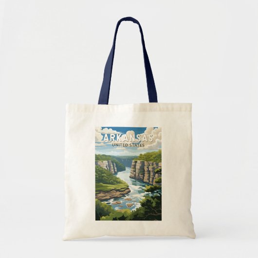Arkansas Reis Kunst Vintage Tote Bag (Voorkant)