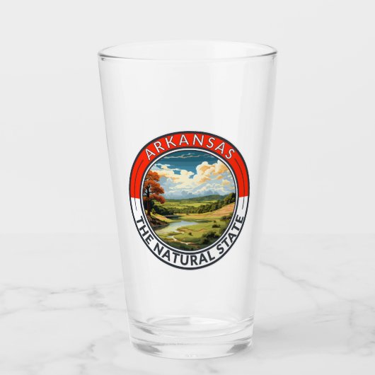 Arkansas Reis Kunstbadge Glas (Voorkant)