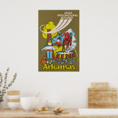 Arkansas Reisposter Kunst Afdruk Poster (Keuken)