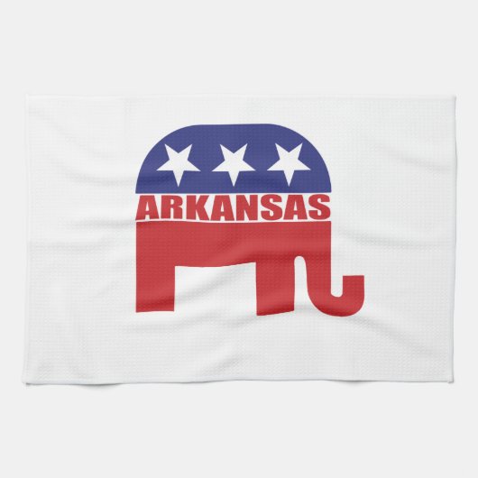 Arkansas Republican Elephant Theedoek (Horizontaal)
