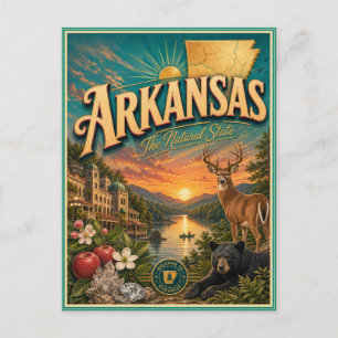 Arkansas Retro Reis Souvenir Prentbriefkaart Briefkaart