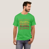 Arkansas Retro Wavy Tekst Oversized T-shirt (Voorkant volledig)