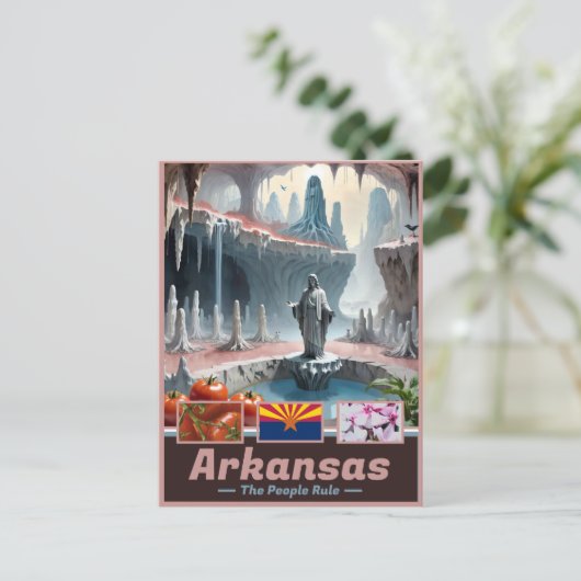 Arkansas Reverie: Surreal State Keepsake Briefkaart (Staand voorkant)