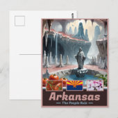 Arkansas Reverie: Surreal State Keepsake Briefkaart (Voorkant / Achterkant)