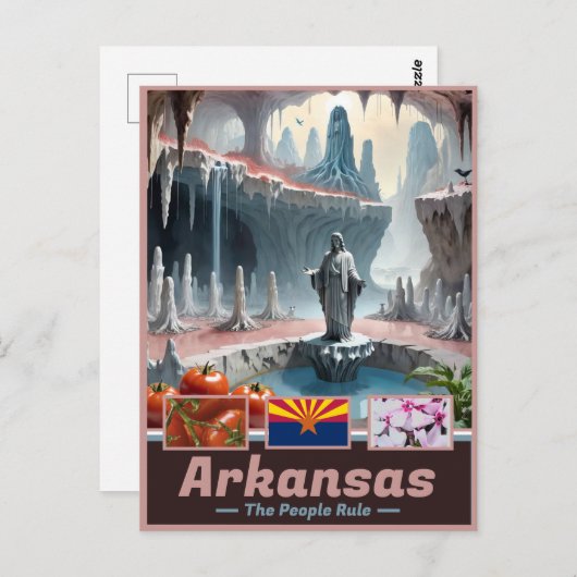 Arkansas Reverie: Surreal State Keepsake Briefkaart (Voorkant / Achterkant)