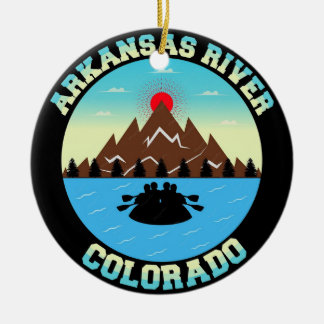 Arkansas River Colorado Avontuur Vector T-Shirt Keramisch Ornament
