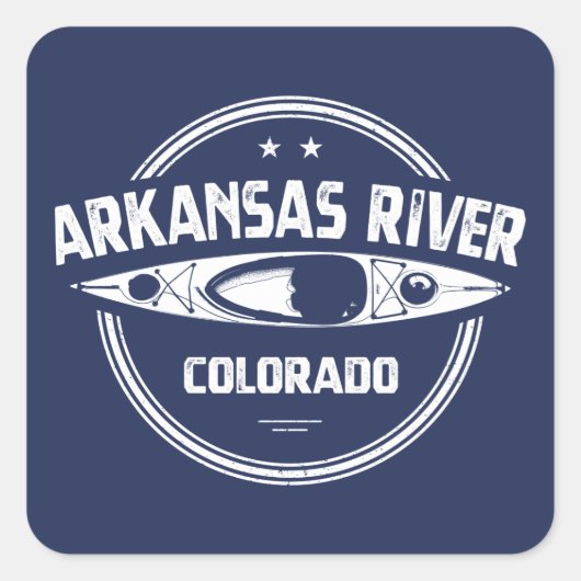Arkansas River, Colorado Vierkante Sticker (Voorkant)