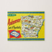 Arkansas  Road Map Briefkaart Legpuzzel (Horizontaal)