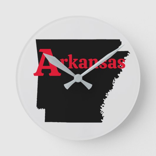 Arkansas Rode Tekst Ronde Klok (Voorkant)