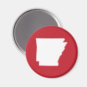 Arkansas Rood en Wit Magneet (Voorkant / Achterkant)