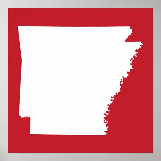 Arkansas Rood en Wit Poster (Voorkant)