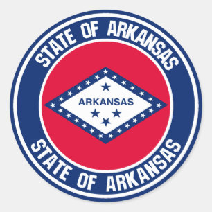 Arkansas Round Emblem Ronde Sticker