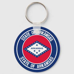 Arkansas Round Emblem Sleutelhanger