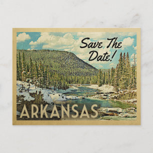 Arkansas Save the Date Mountains River Snow Aankondigingskaart