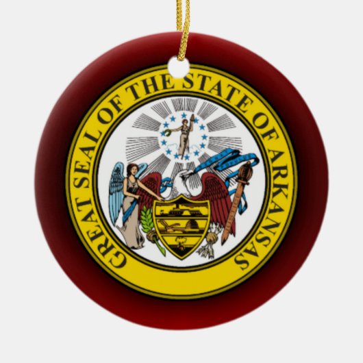 Arkansas Seal Keramisch Ornament (Voorkant)