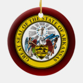 Arkansas Seal Keramisch Ornament (Achterkant)