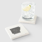 Arkansas Shaped I like it Hier Black Chalkboard Stenen Onderzetter (Zijkant)