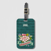 Arkansas Staat Bloemen Embleem Monogram Bagagelabel (Voorkant (verticaal))