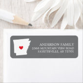 ARKANSAS-staat | Terugkeeradreslabel verplaatsen Etiket (Insitu)