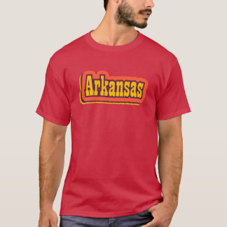 Arkansas Staat van Amerika Retro Typografie Oversi T-shirt