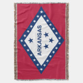 Arkansas Staat Vlag Print Patriottisch Deken (Voorkant Verticaal)