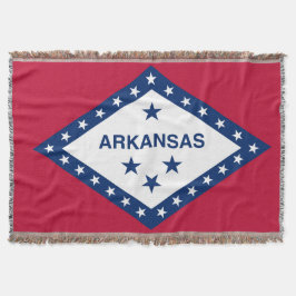 Arkansas Staat Vlag Print Patriottisch Deken