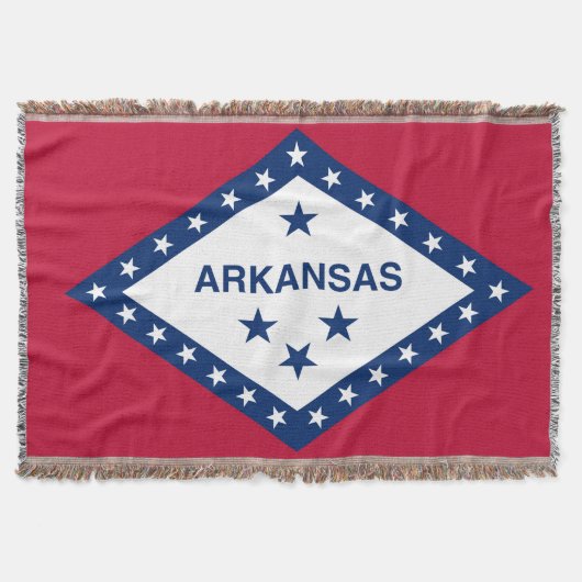 Arkansas Staat Vlag Print Patriottisch Deken (Voorkant)