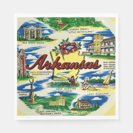 Arkansas Staatsfeest  Servet (Voorkant)