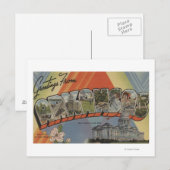 Arkansas (staatskapitaal) - Grote letterscènes Briefkaart (Voorkant / Achterkant)