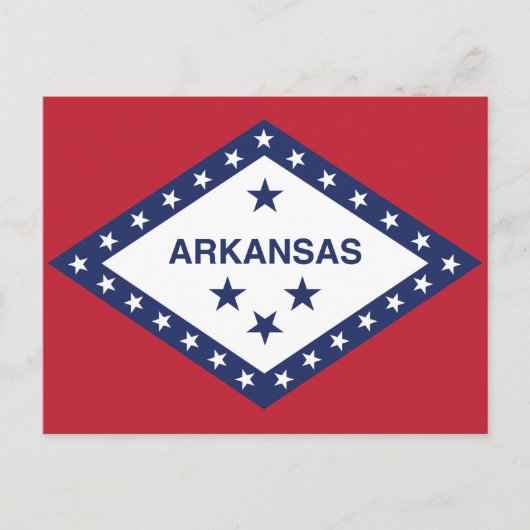 Arkansas Staatsvlag Diamant & Sterren Briefkaart (Voorkant)