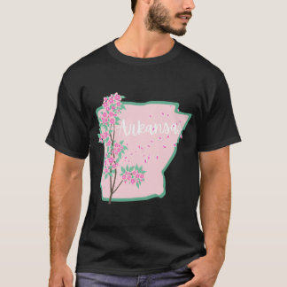 Arkansas State Apple Bloesem Bloem Waterverf Sti T-shirt