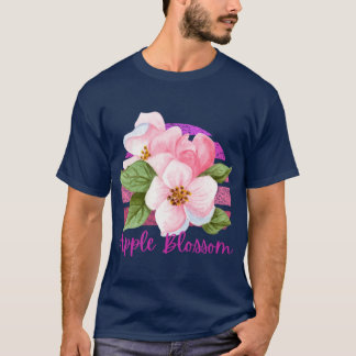 Arkansas State Apple Blossom Bloem Waterverf Sti T-shirt