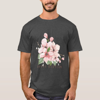 Arkansas State Apple Blossom Flower Watercolor Sti T-shirt