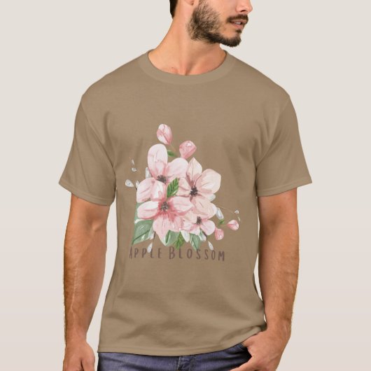 Arkansas State Apple Blossom Flower Waterverf STI T-shirt (Voorkant)