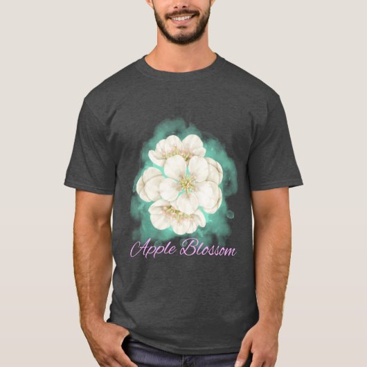 Arkansas State Apple Blossom Flower Waterverf STI T-shirt (Voorkant)