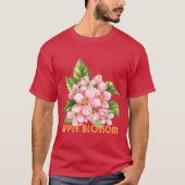 Arkansas State Apple Blossom Flower Waterverf STI T-shirt (Voorkant)