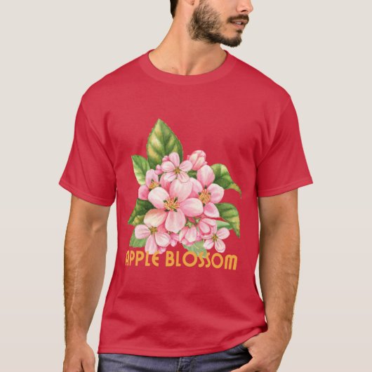 Arkansas State Apple Blossom Flower Waterverf STI T-shirt (Voorkant)