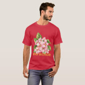Arkansas State Apple Blossom Flower Waterverf STI T-shirt (Voorkant volledig)