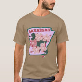 Arkansas State Apple Blossom Flower Waterverf STI T-shirt (Voorkant)