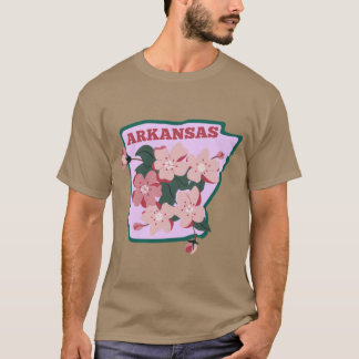Arkansas State Apple Blossom Flower Waterverf STI T-shirt
