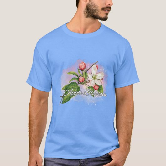 Arkansas State Apple Blossom Flower Waterverf STI T-shirt (Voorkant)