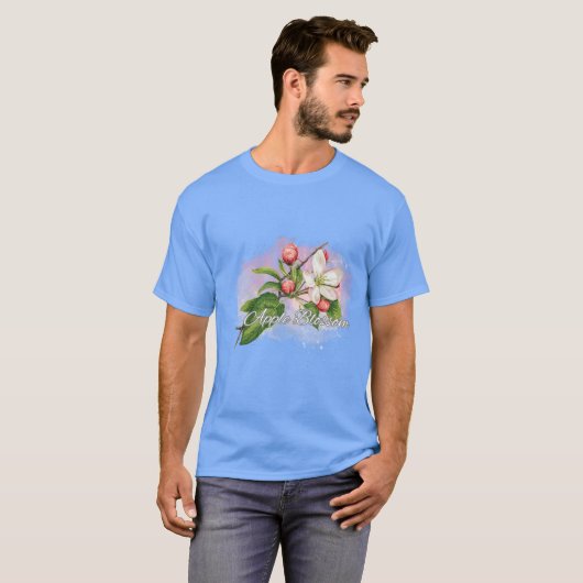 Arkansas State Apple Blossom Flower Waterverf STI T-shirt (Voorkant volledig)
