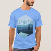 Arkansas State Badge Retro  Ontwerp T-shirt (Voorkant)