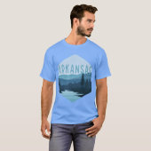 Arkansas State Badge Retro  Ontwerp T-shirt (Voorkant volledig)